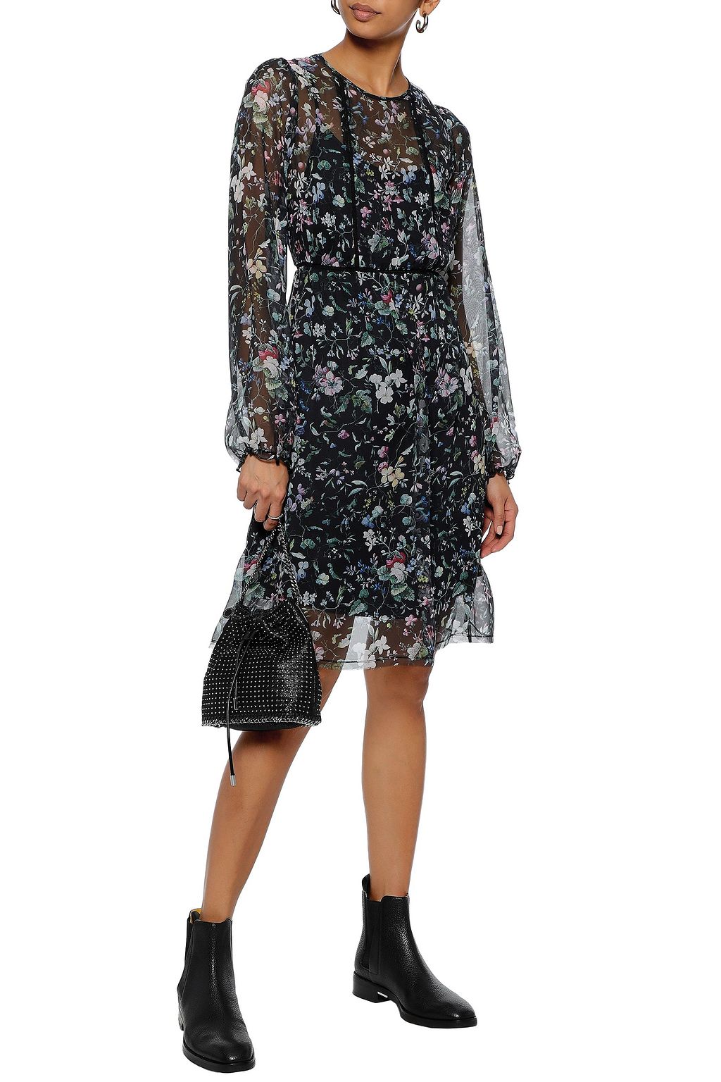 R13 Floral-print silk-chiffon dress