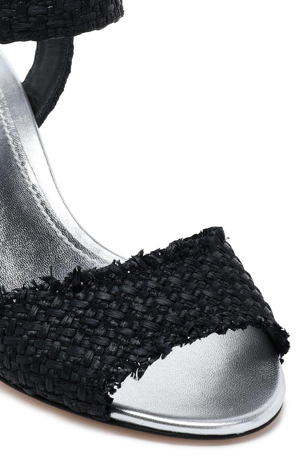 DOLCE&GABBANA Keira embellished woven raffia sandals