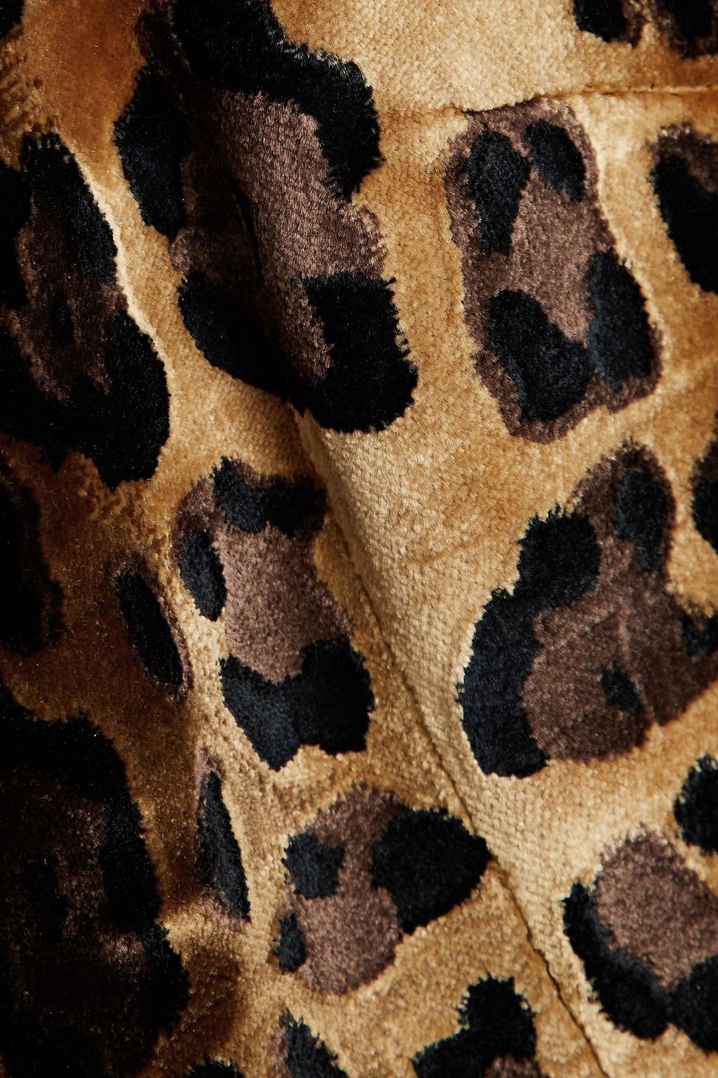 DOLCE&GABBANA Leopard-print silk-blend velvet jacquard mini dress