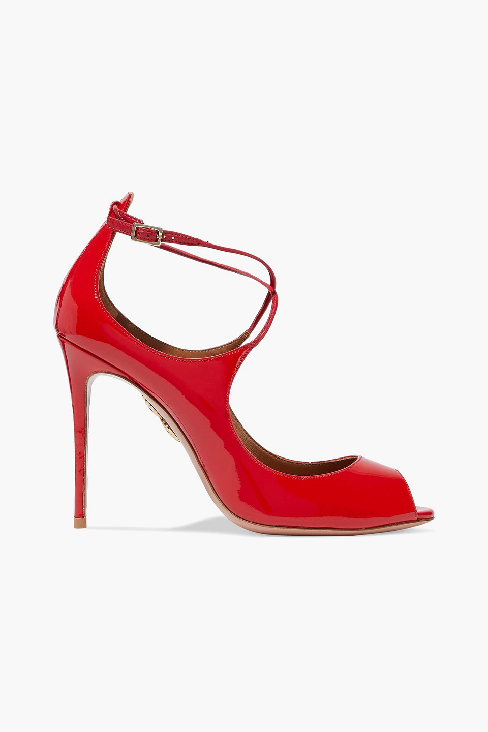 Aquazzura Woman Zani Cutout Patent-leather Pumps Red Size 37