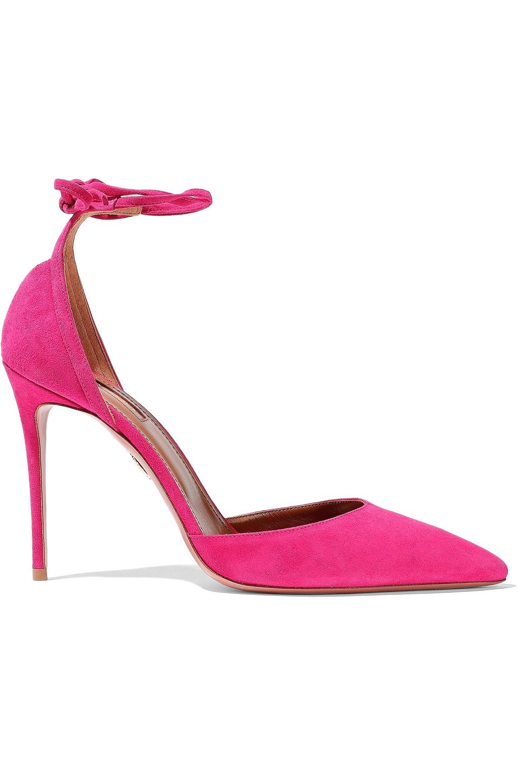bright pink suede heels