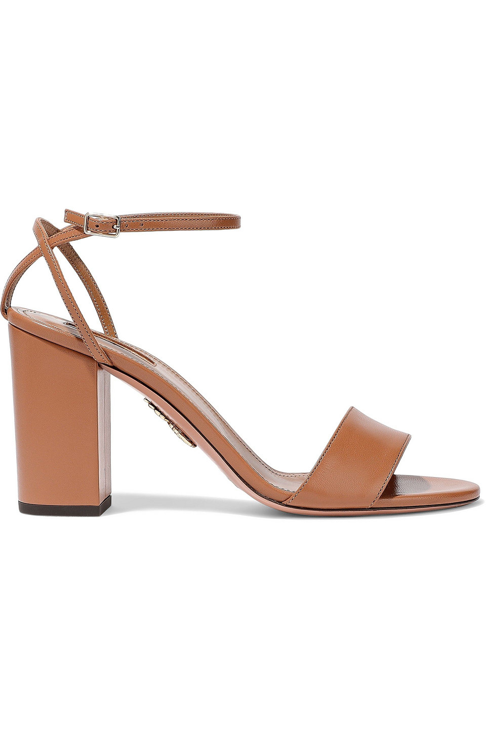 Aquazzura Woman Tahiti Leather Sandals Light Brown Size 39.5