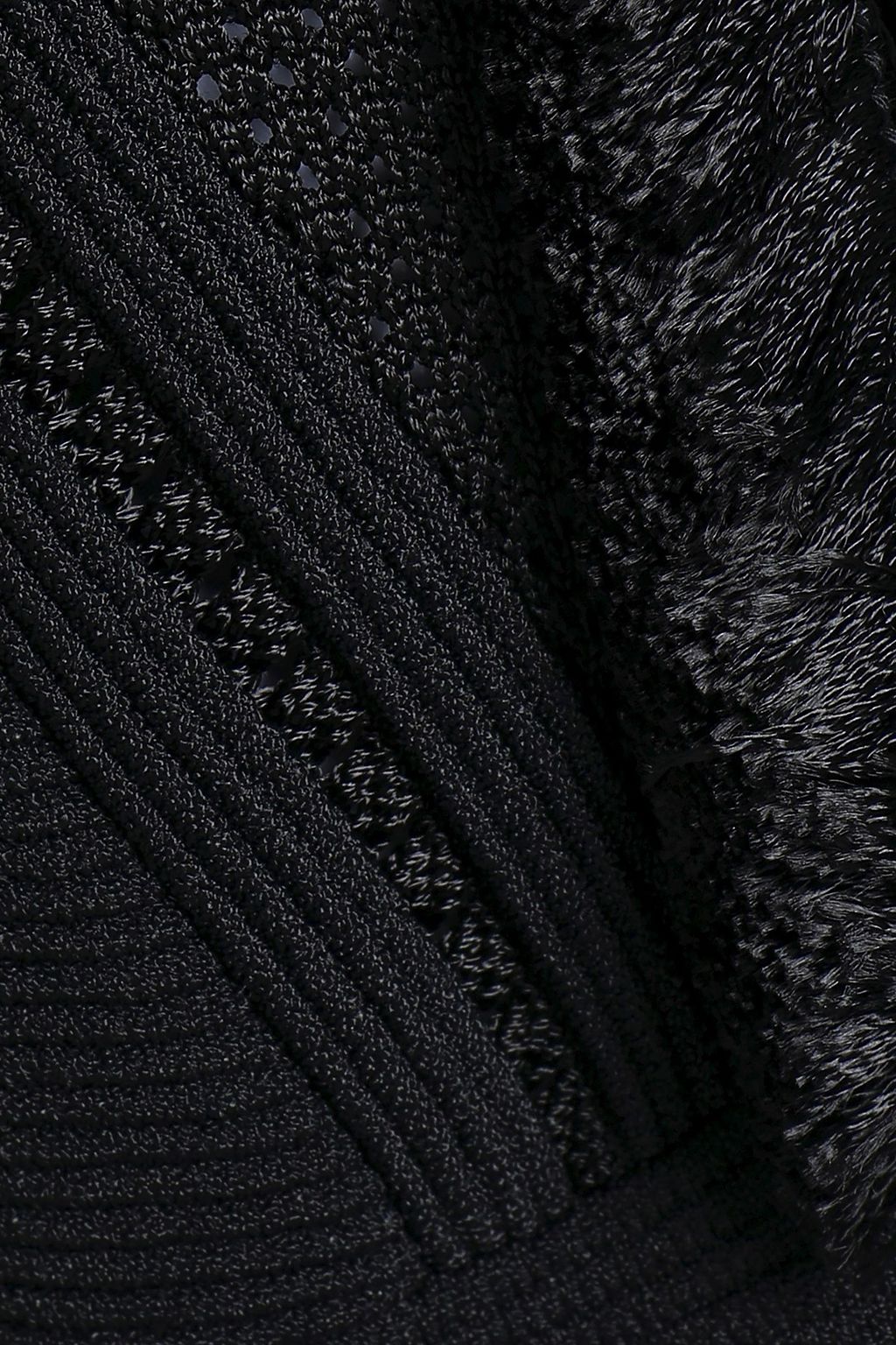 VALENTINO GARAVANI Flared paneled knitted mini dress