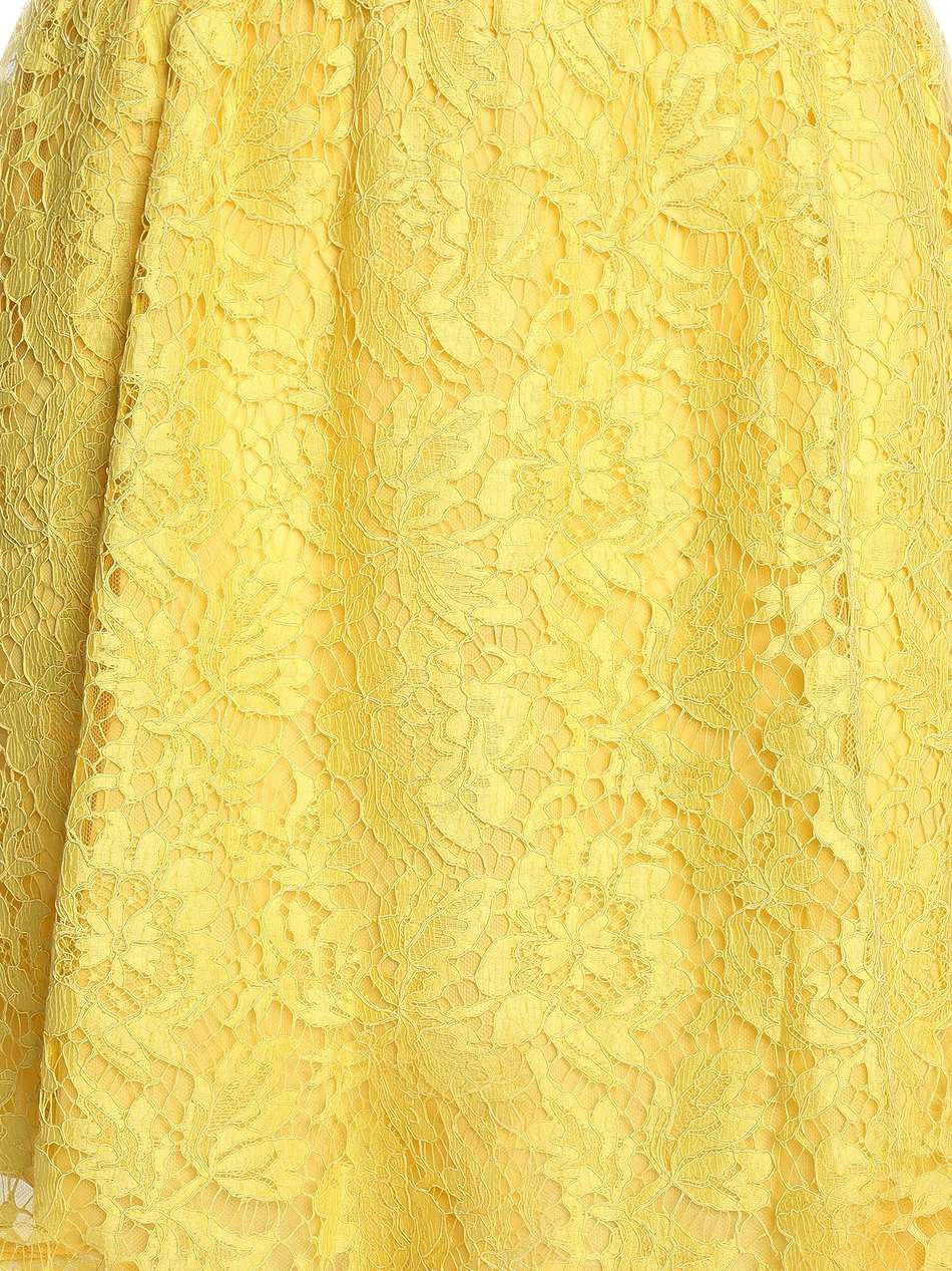 cotton-blend corded lace mini skirt