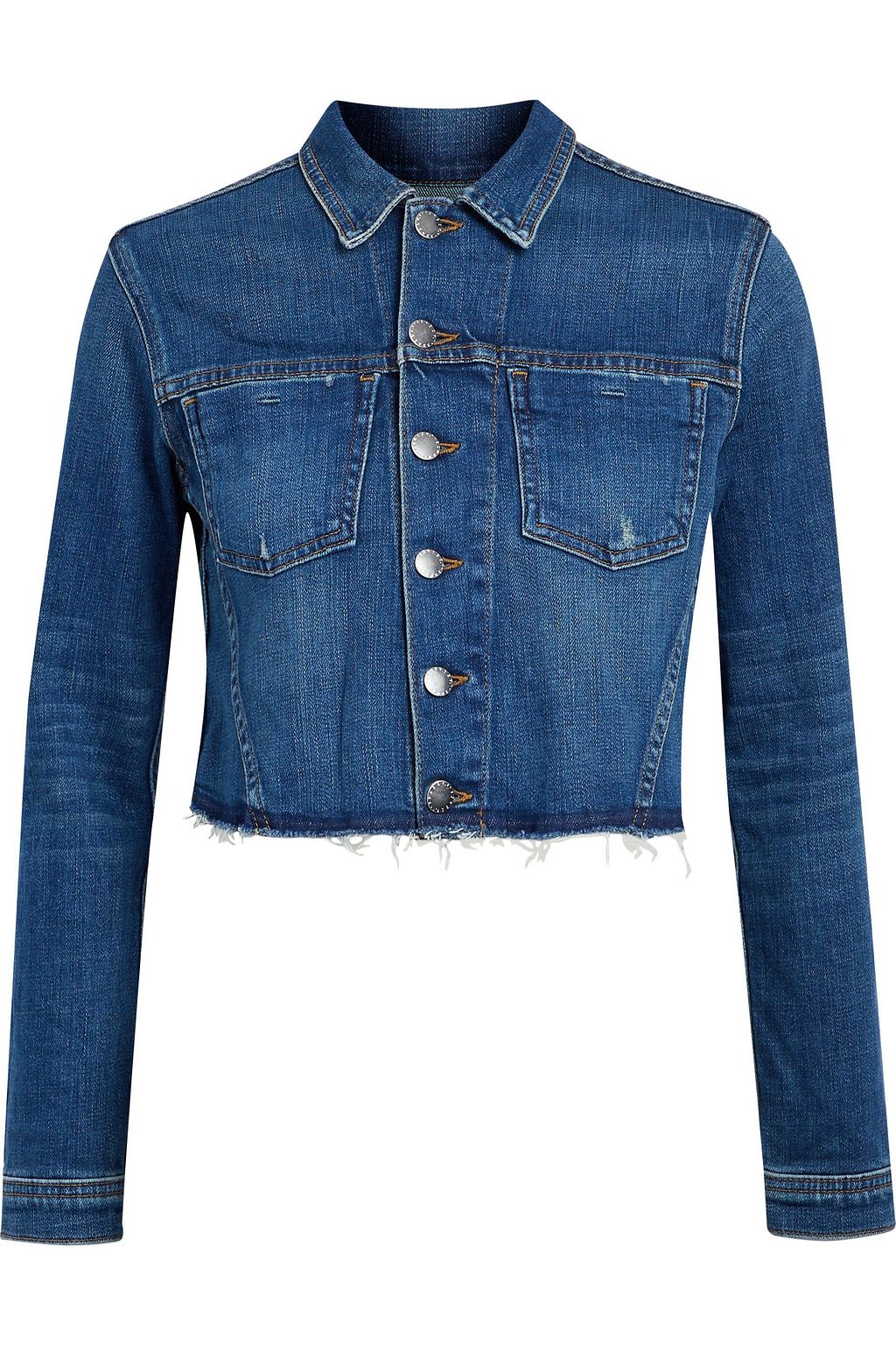 cropped studded denim jacket