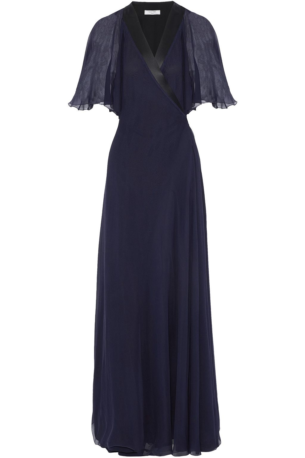 midnight blue chiffon dress