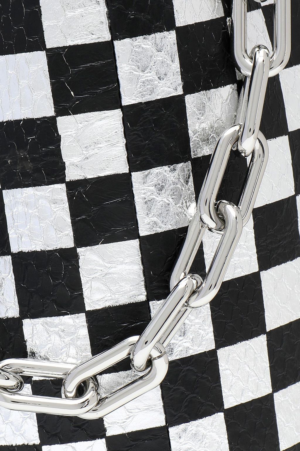 ALEXANDERWANG.T Checked snake-effect leather bucket bag