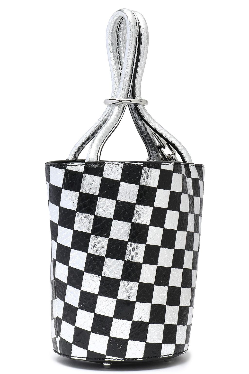 ALEXANDERWANG.T Checked snake-effect leather bucket bag