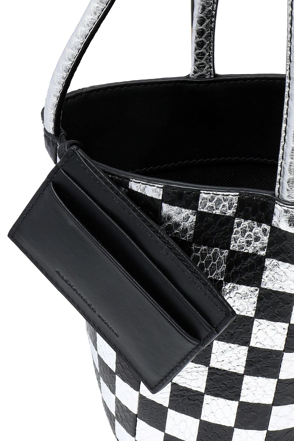ALEXANDERWANG.T Checked snake-effect leather bucket bag