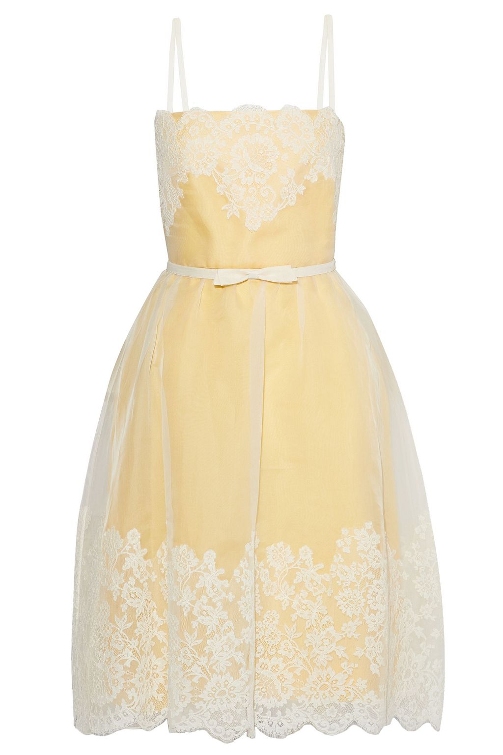 pastel yellow lace dress
