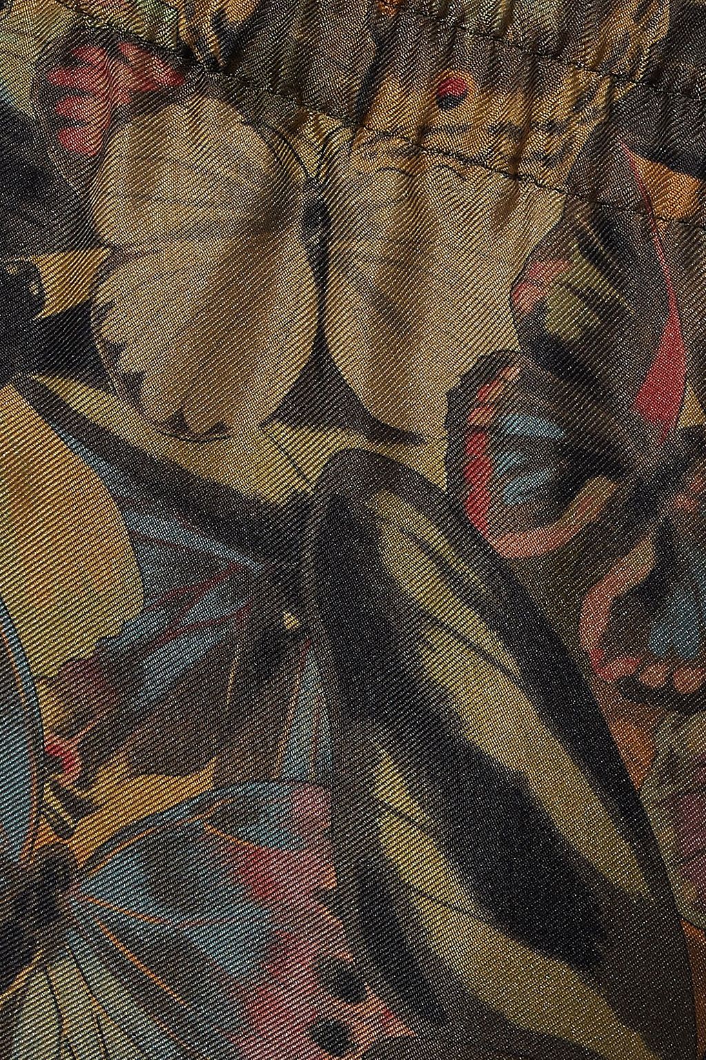 VALENTINO GARAVANI Printed silk-twill tapered pants