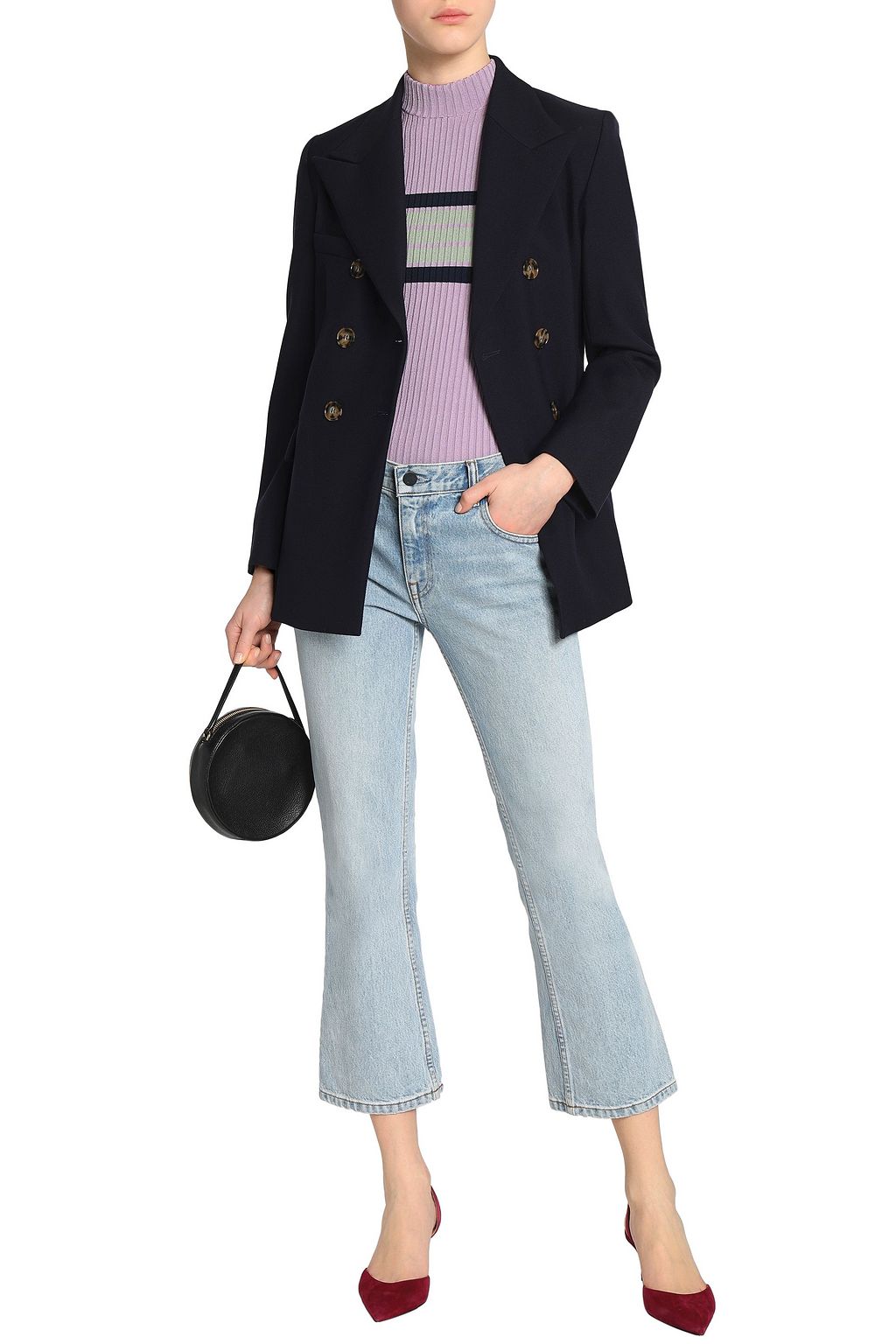 ALEXACHUNG Double-breasted wool-twill jacket
