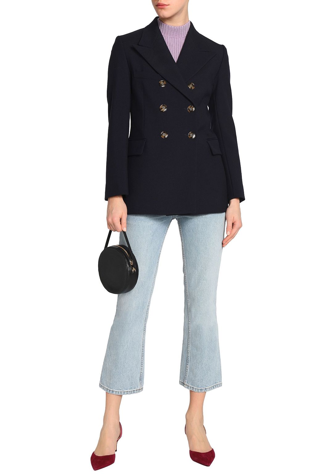 ALEXACHUNG Double-breasted wool-twill jacket