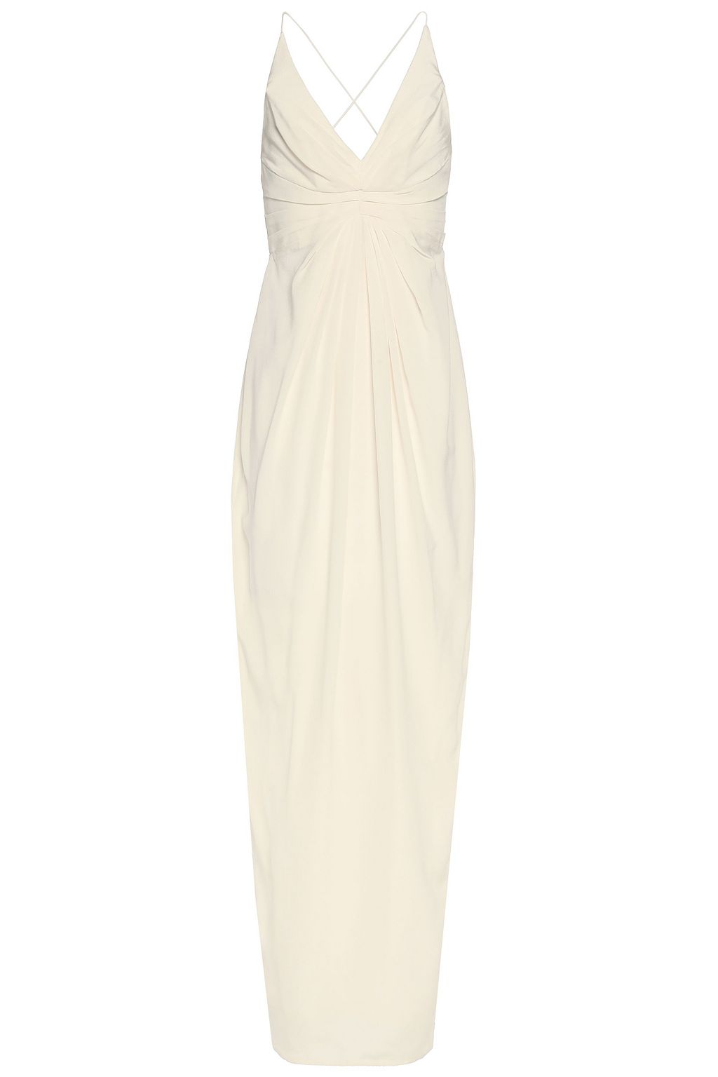 ivory wrap maxi dress