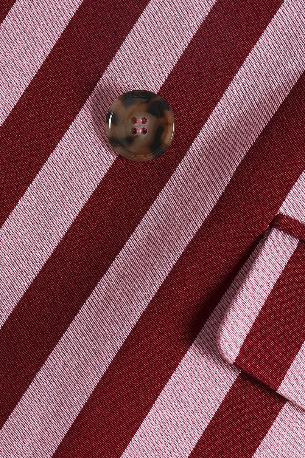 ALEXACHUNG Double-breasted striped crepe blazer