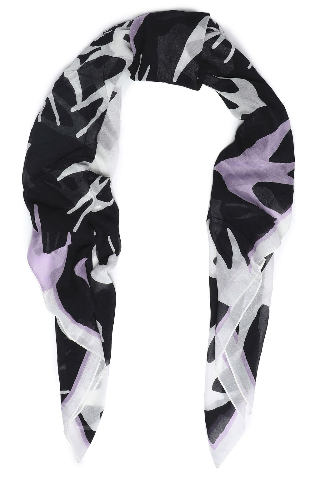 black voile scarf