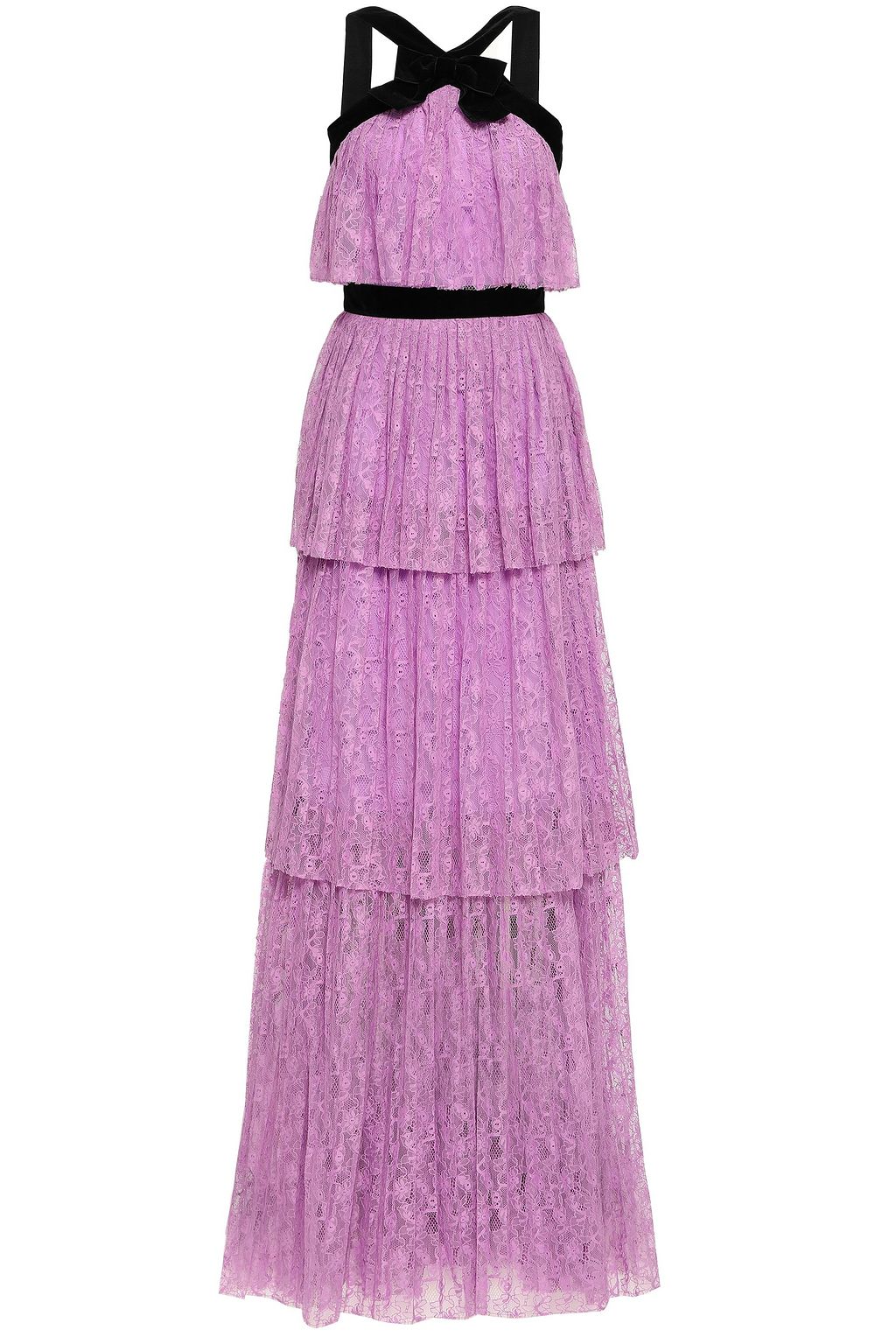lilac lace maxi dress