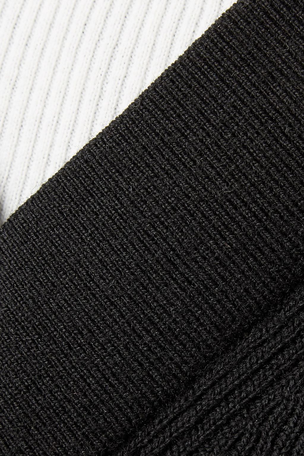 ALEXANDERWANG.T Layered cotton-jersey and wool-blend mini dress