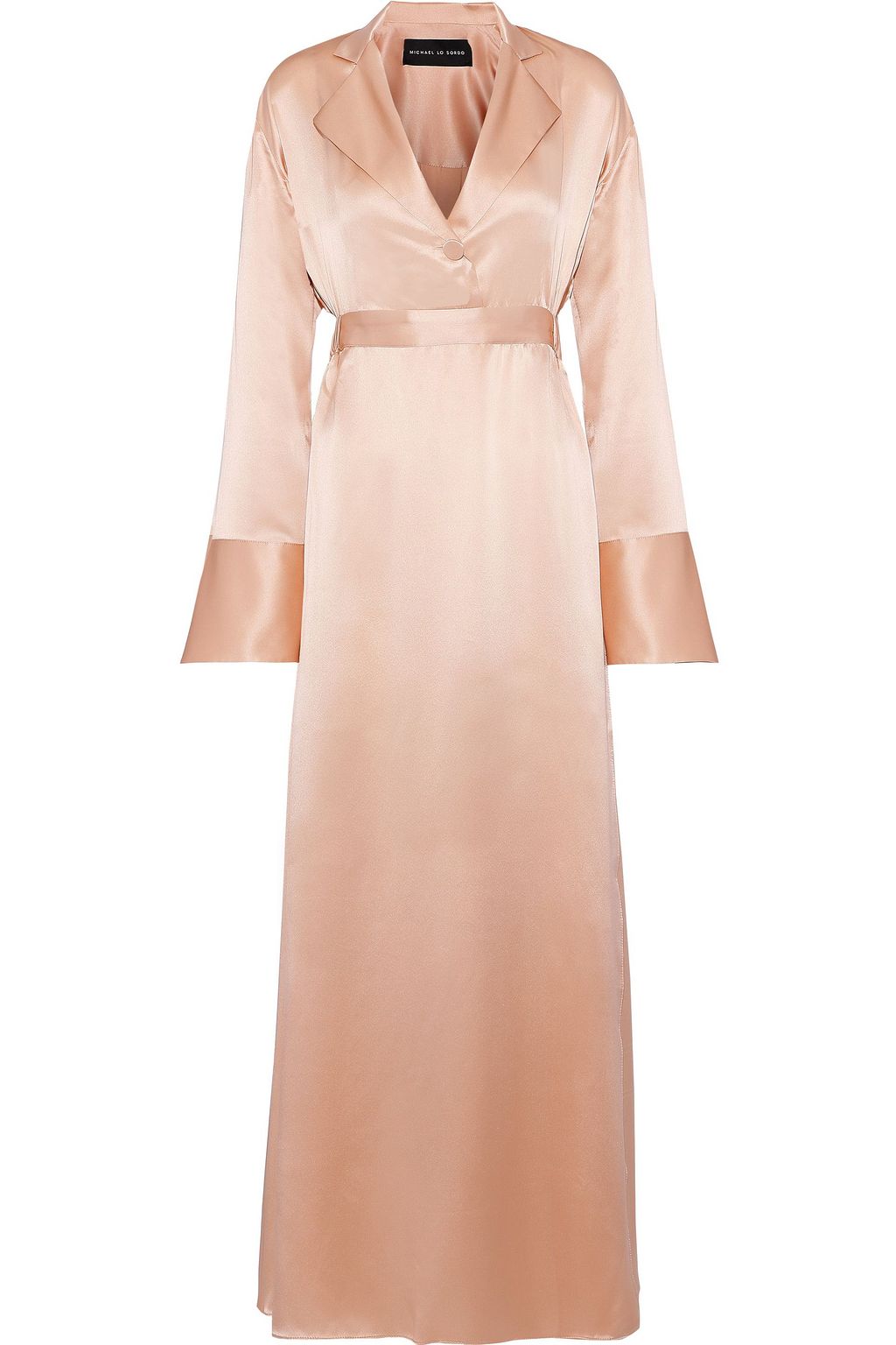michael lo sordo silk satin gown