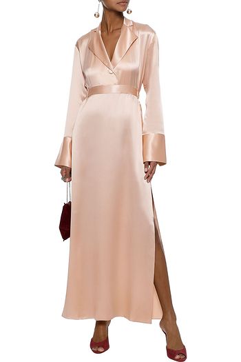 michael lo sordo silk satin gown