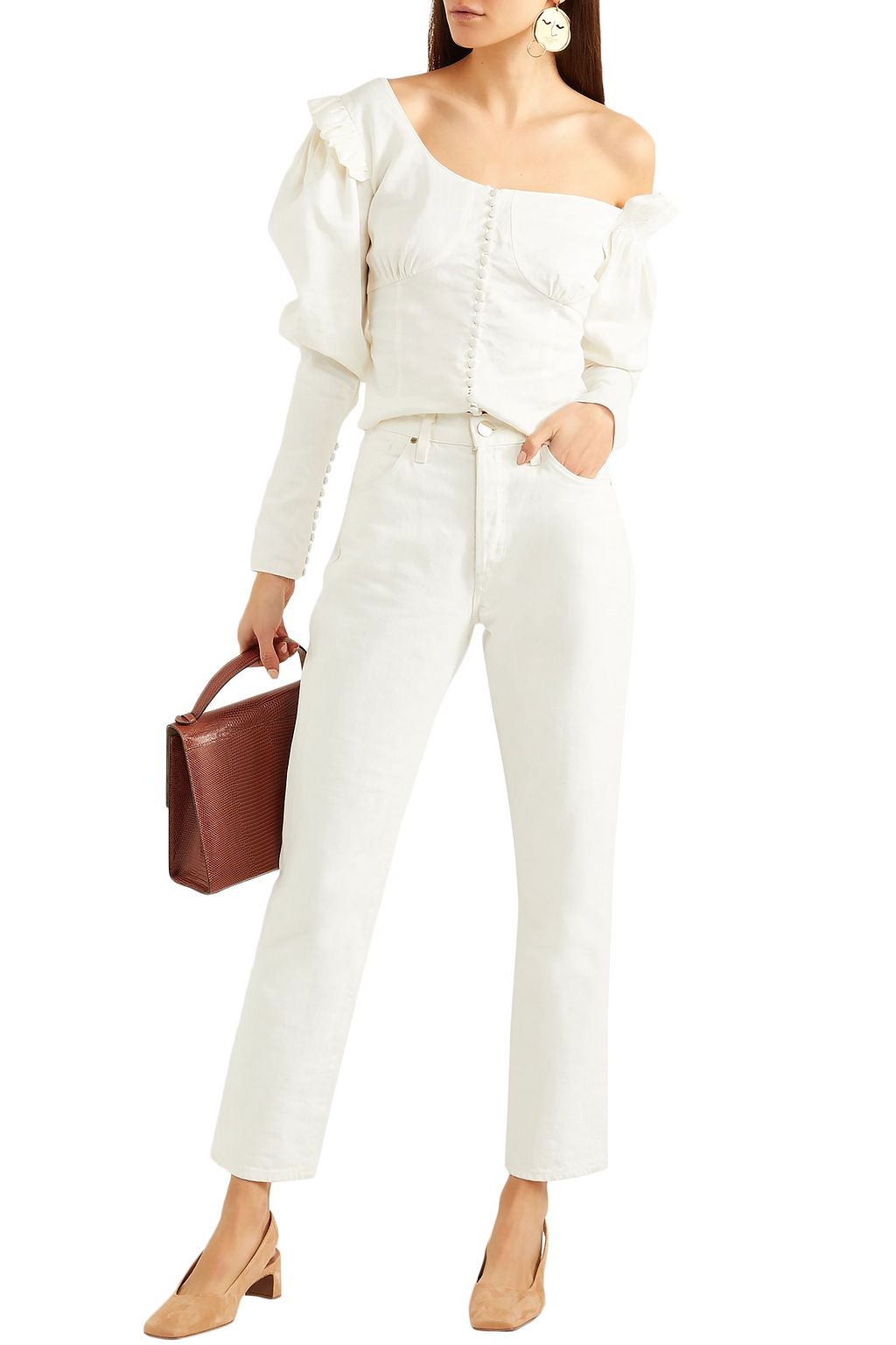 BY FAR Danielle suede slingback pumps THE OUTNET