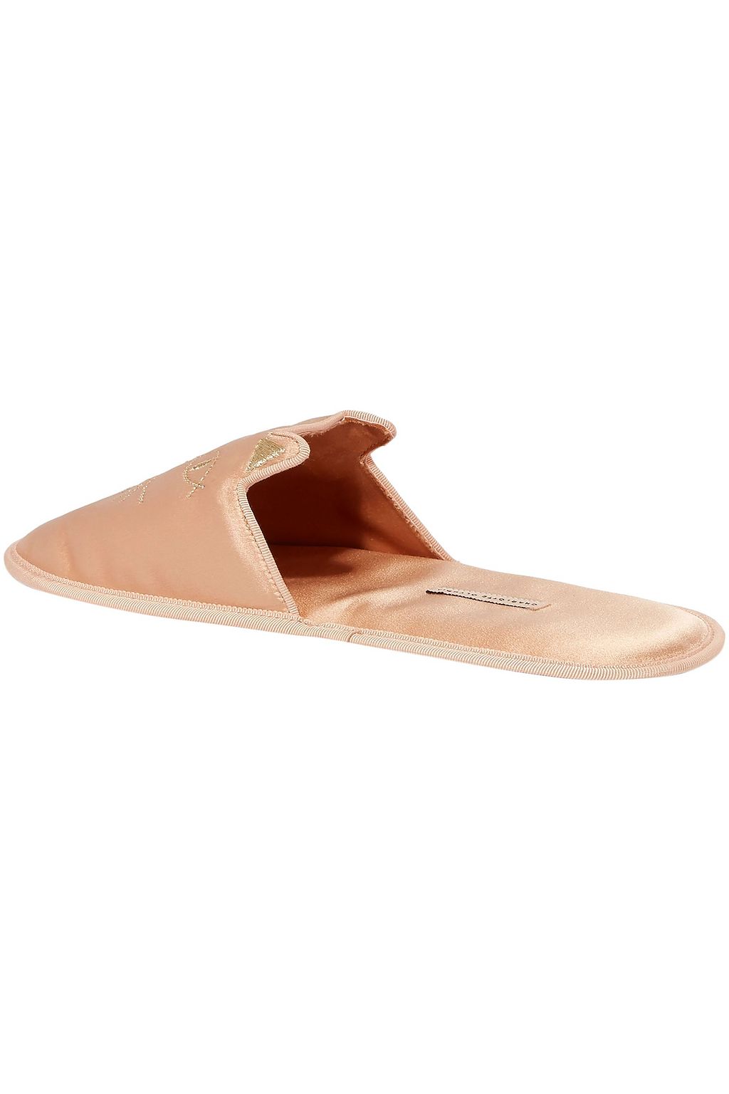 CHARLOTTE OLYMPIA Embroidered satin slippers