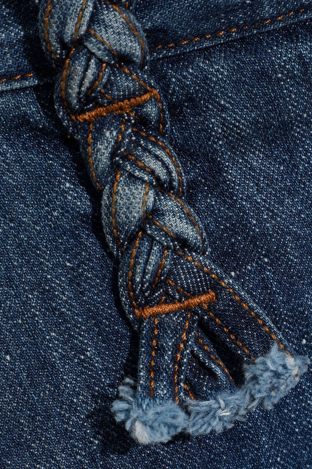 see by chloe braided denim skirt