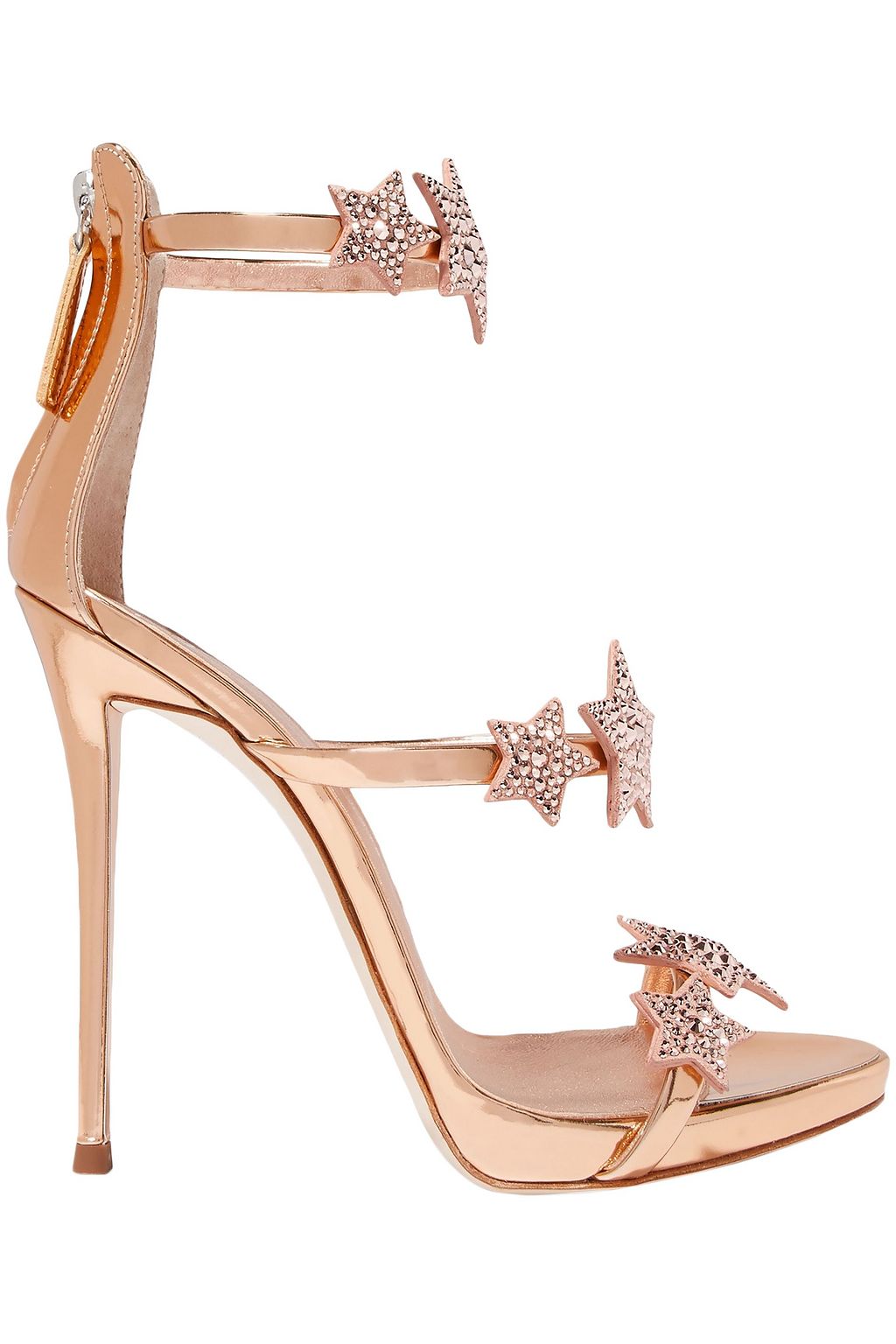 giuseppe zanotti rose gold sandals