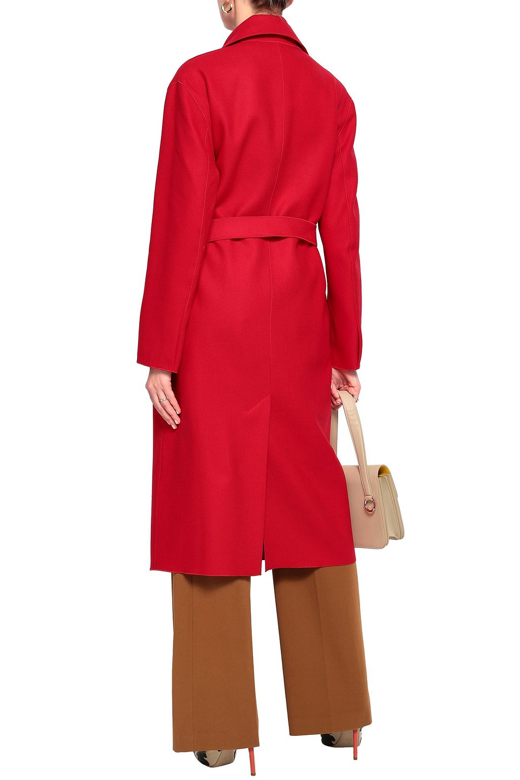 AMANDA WAKELEY Belted wool-blend felt coat