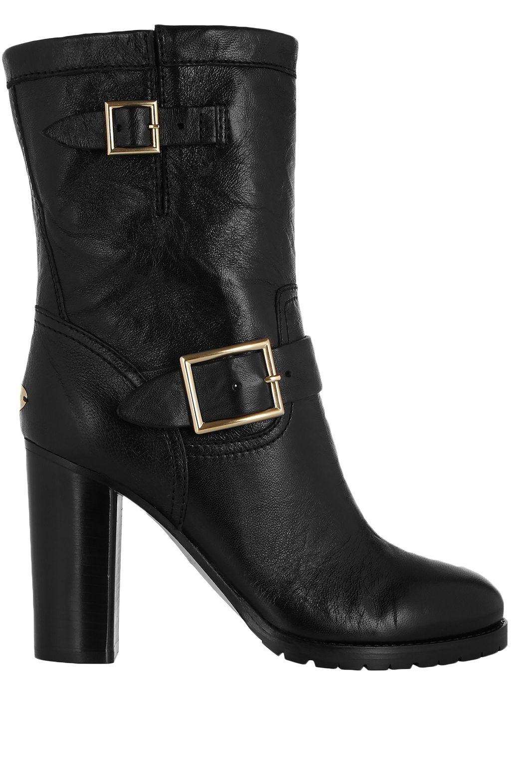 biker high heel boots