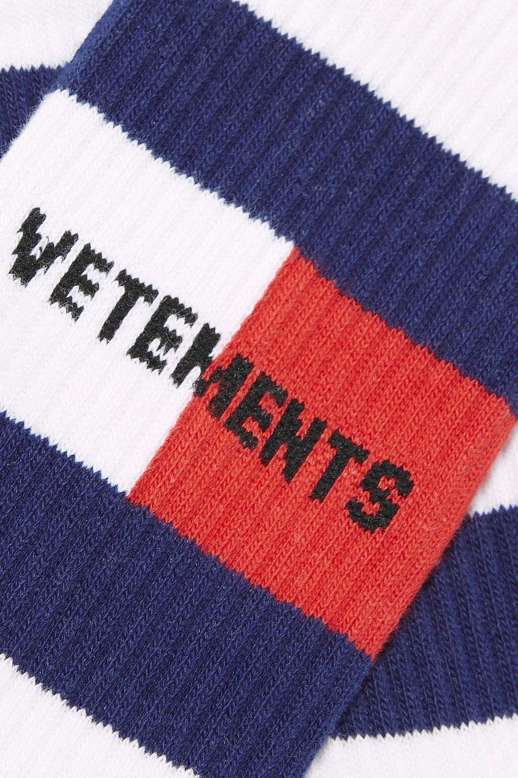 VETEMENTS X TOMMY HILFIGER Rib-trimmed cotton-blend socks