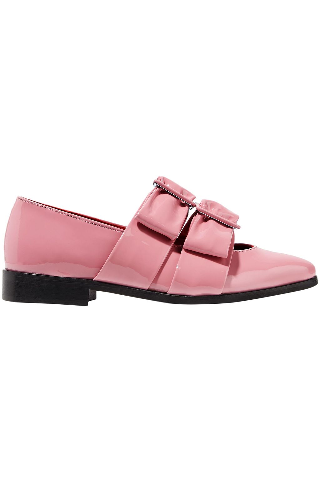 pink bow loafers
