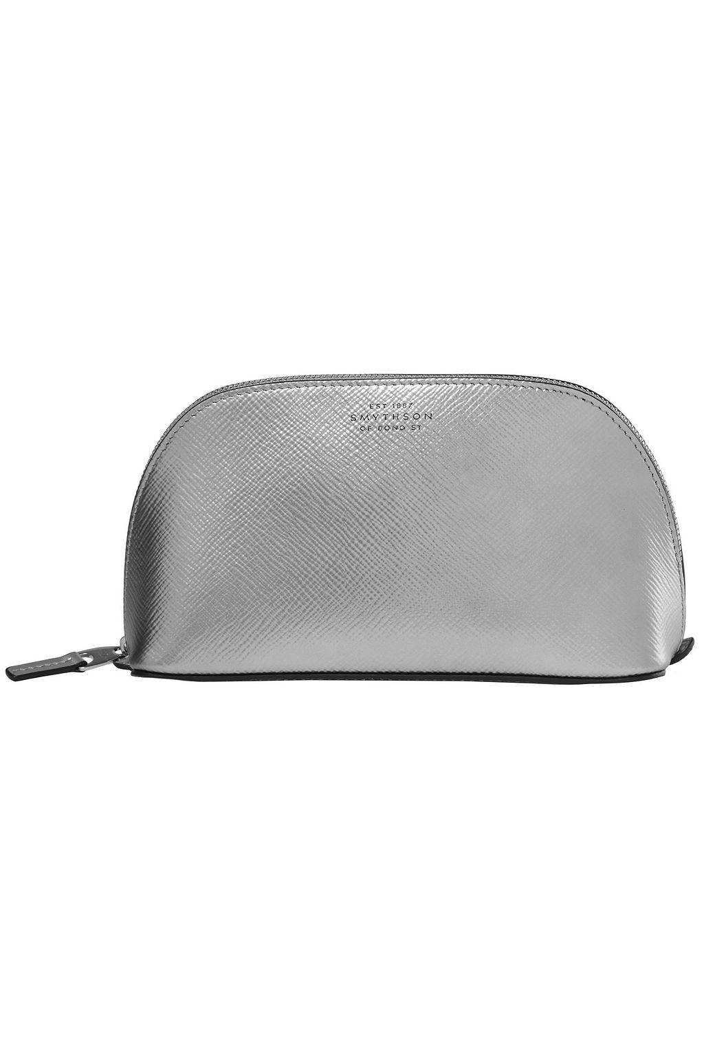 SMYTHSON Panama metallic textured-leather cosmetics case