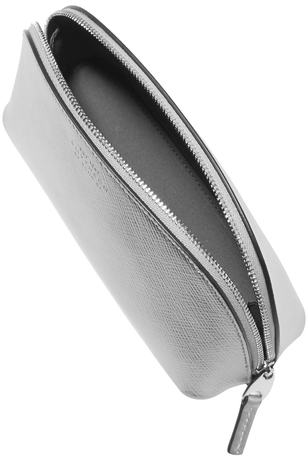 SMYTHSON Panama metallic textured-leather cosmetics case