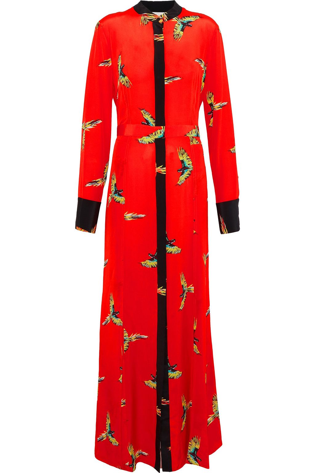 red maxi shirt