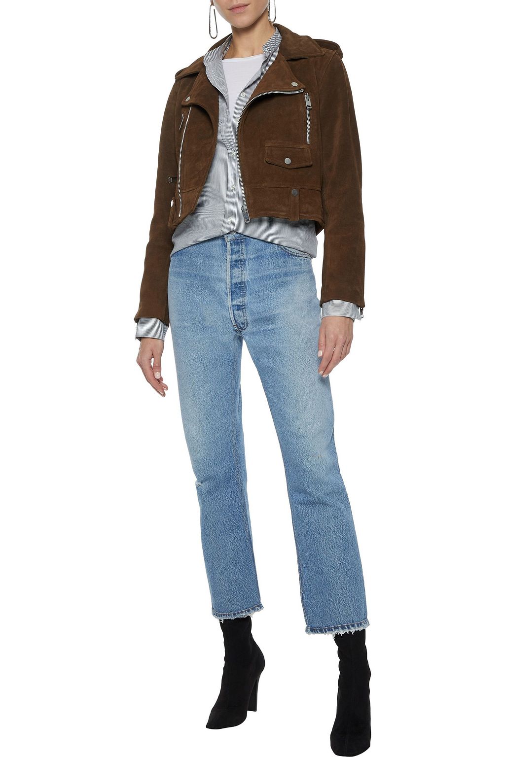 WALTER BAKER Darrin suede biker jacket