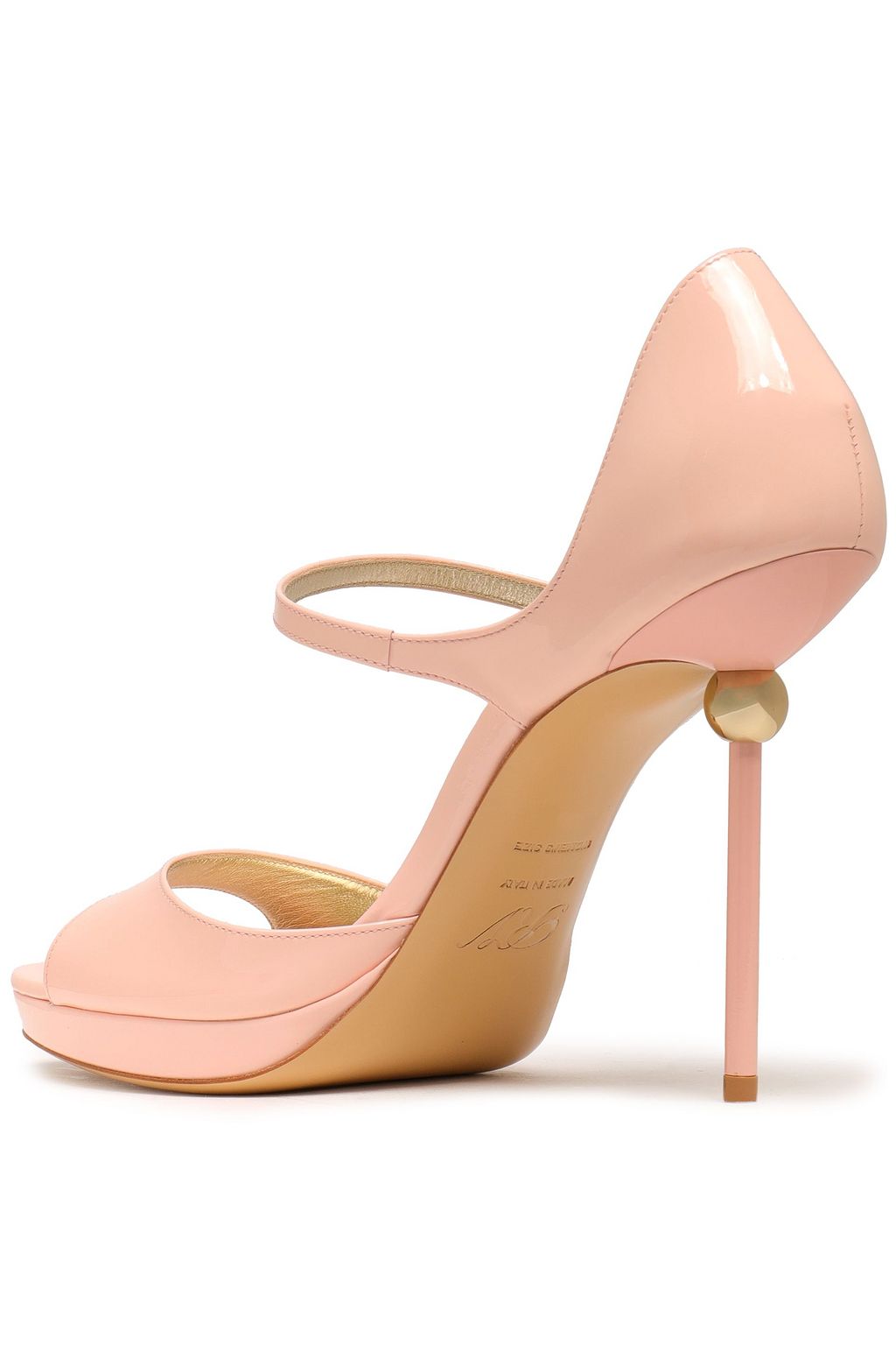 ROGER VIVIER Mirrored-leather platform sandals