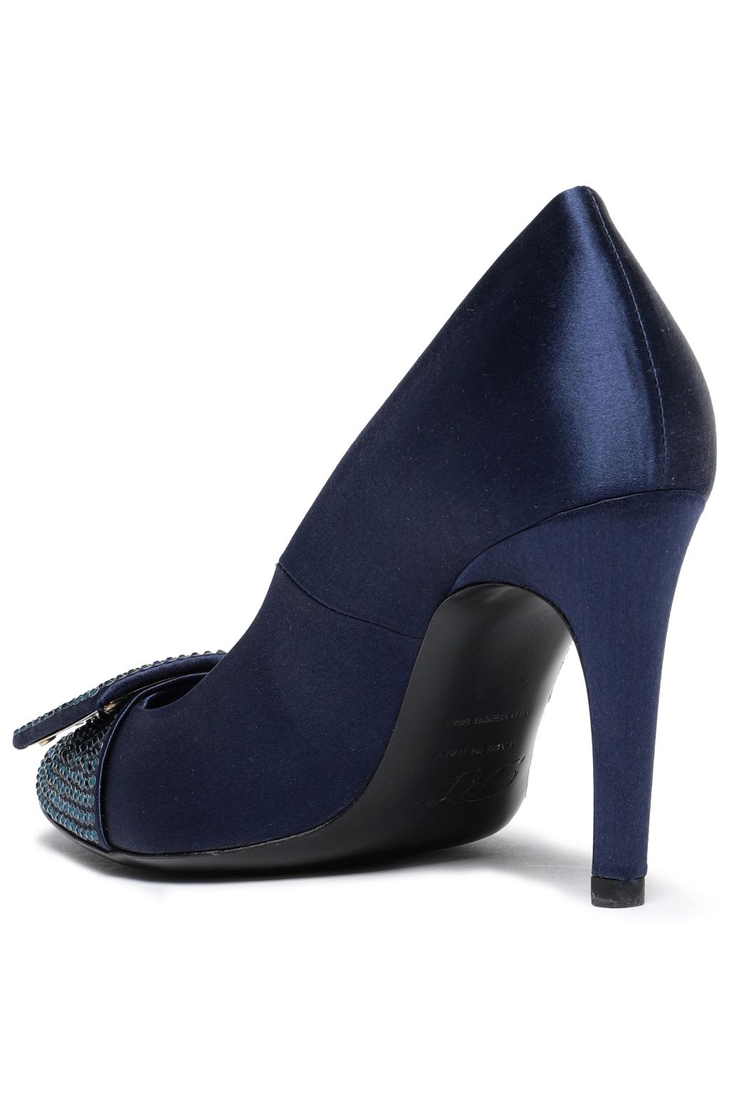 ROGER VIVIER Crystal-embellished satin pumps