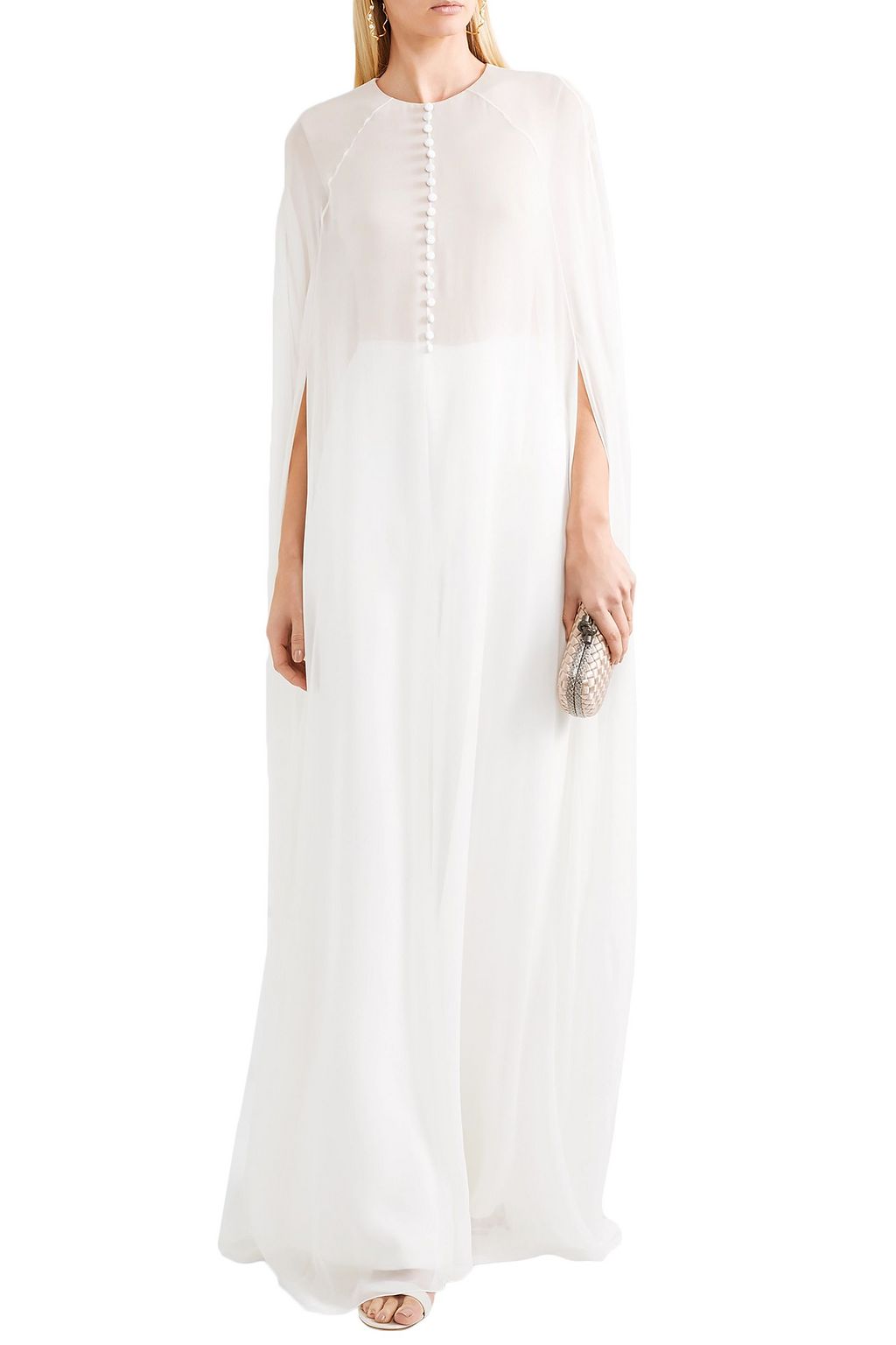 white silk jumpsuit
