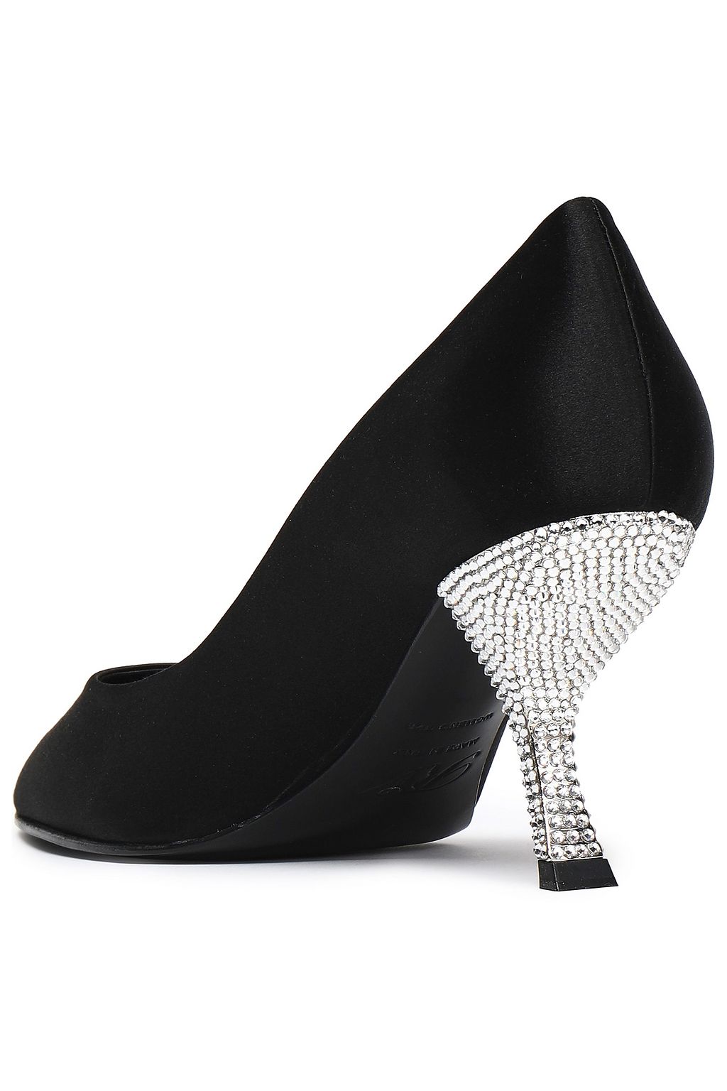 ROGER VIVIER Crystal-embellished satin pumps