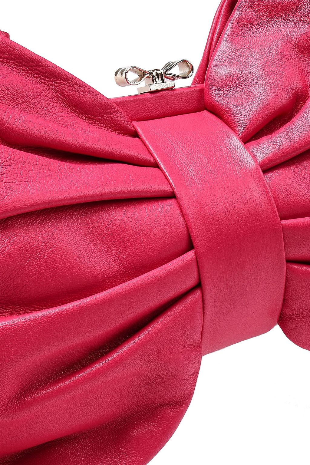 RED(V) Bow-detailed leather tote