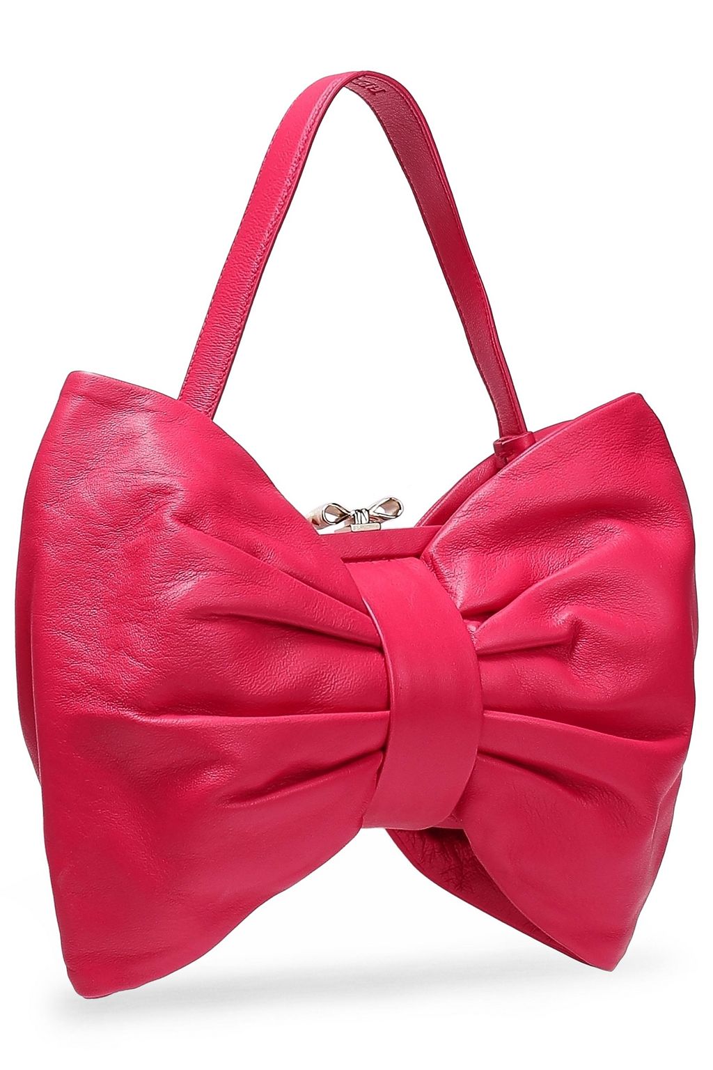 RED(V) Bow-detailed leather tote