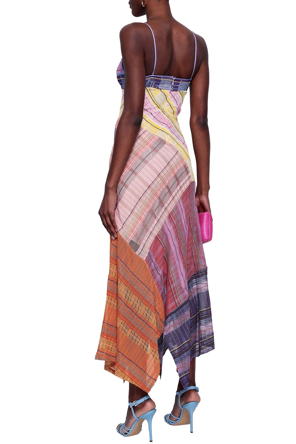 checked maxi dress