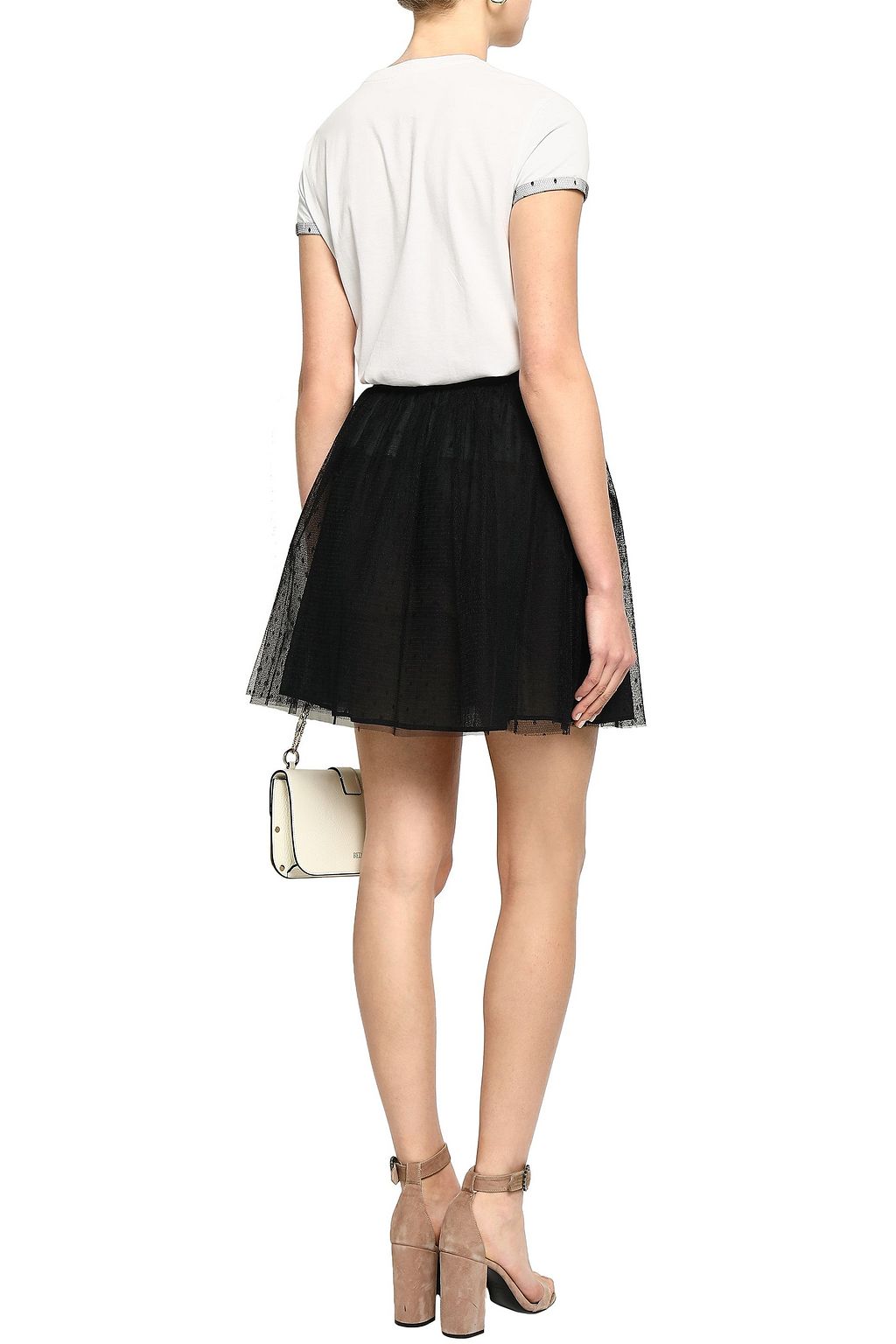 REDVALENTINO تنورة قصيرة من قماش بوان ديسبري