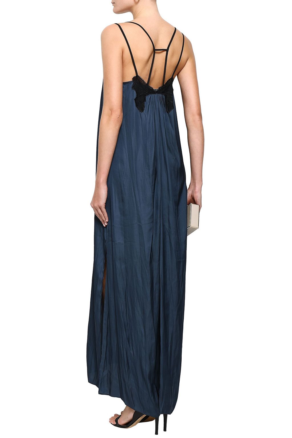 HALSTON HERITAGE Satin shirtdress