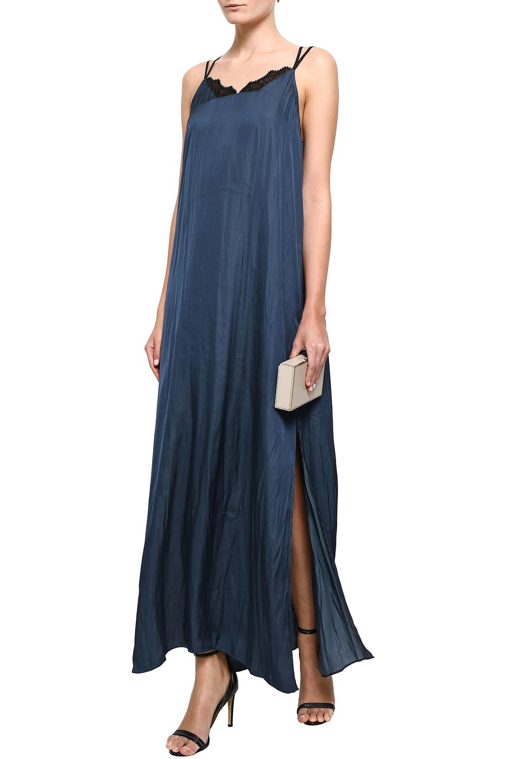 HALSTON HERITAGE Satin shirtdress