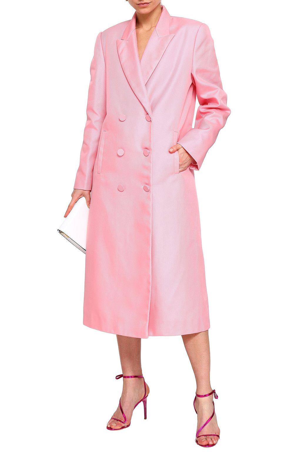 HELMUT LANG Double-breasted sateen coat