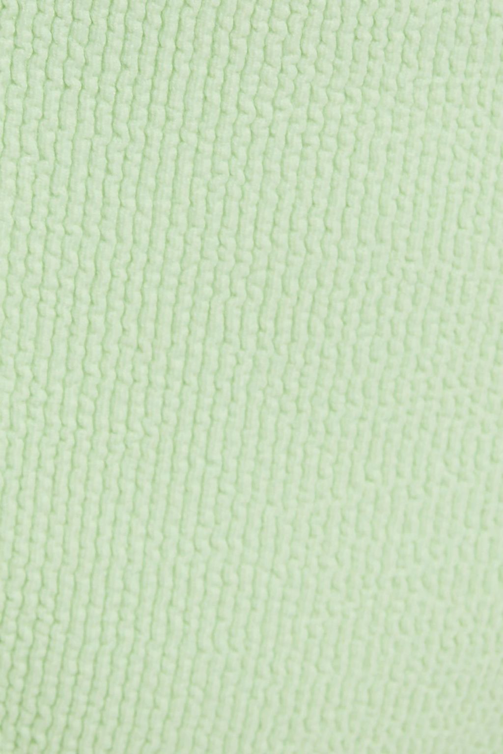 GANNI Stretch-seersucker mid-rise bikini briefs