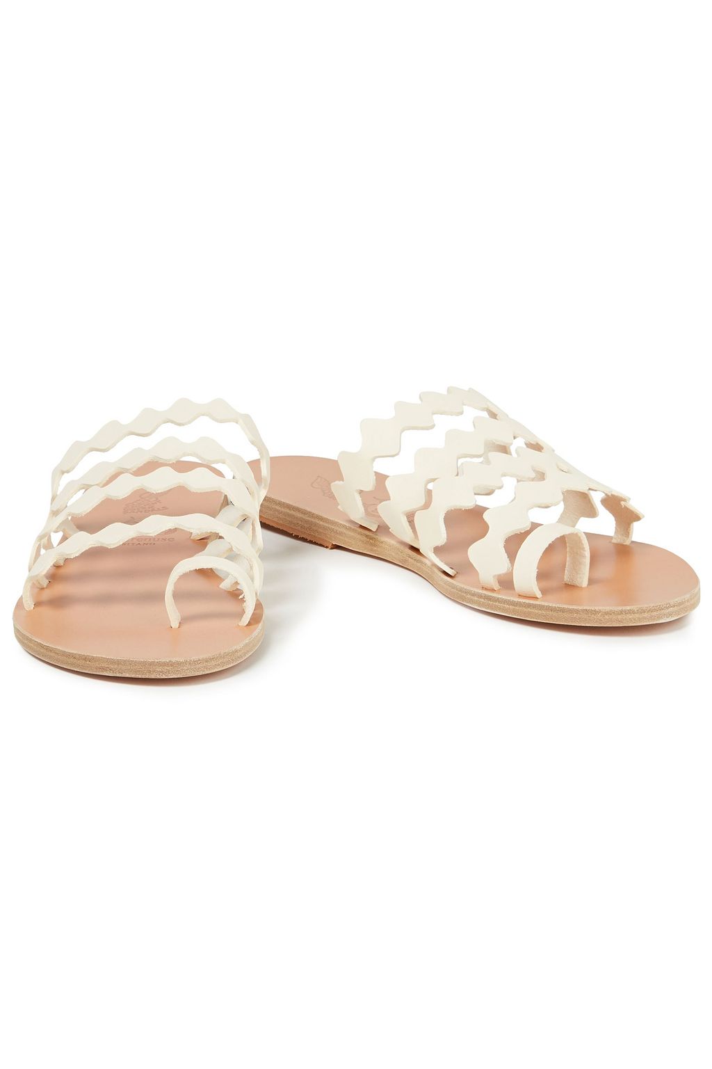 ANCIENT GREEK SANDALS Niki Onda metallic leather slides
