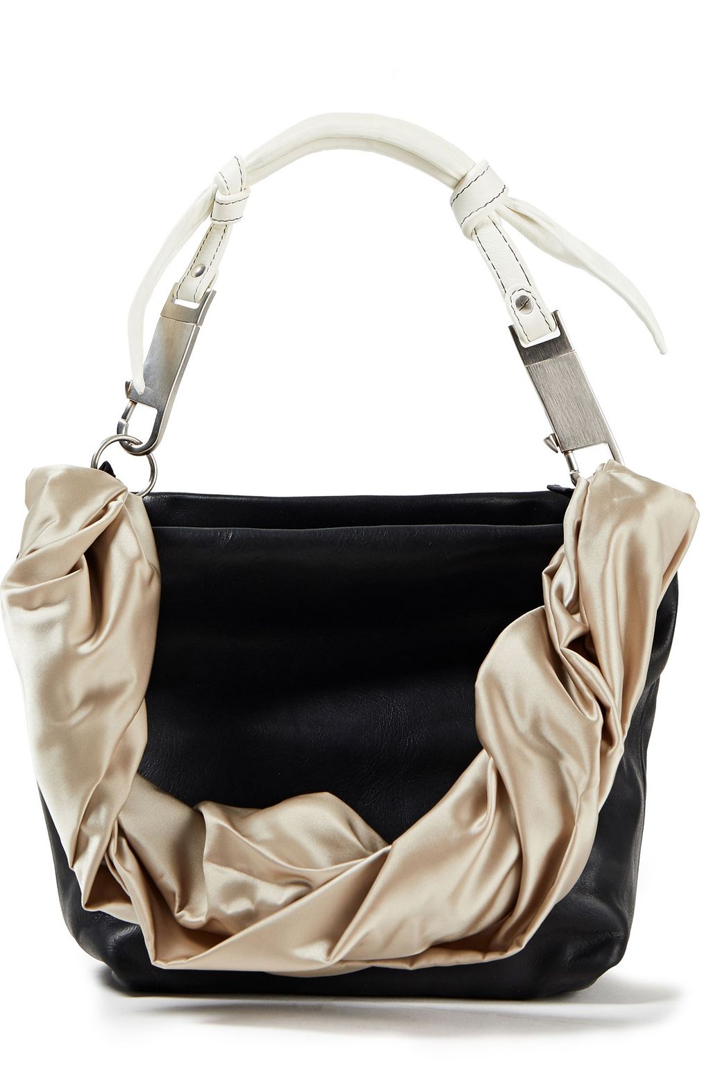 RICK OWENS Small Balloon faille-trimmed studded leather shoulder bag